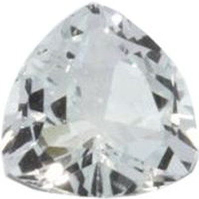 Quartz blanc trilliant a facettes 18x18 mm 18.50 carats