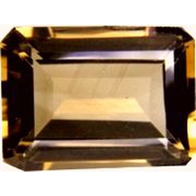 Quartz fumé ooctogonal 10x8 mm 3.50 carats
