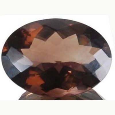 Quartz fumé ovale a facettes 11x9 mm 3.15 carats