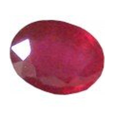 Rubis Birman traité ovale a facettes 8x6 mm 1.70 carat