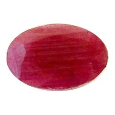 Rubis naturel ovale a facettes 10x8 mm  3.50 carats