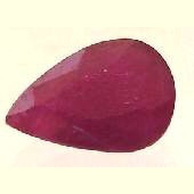 Rubis naturel poire a facettes 9x6 mm 1.67 carat