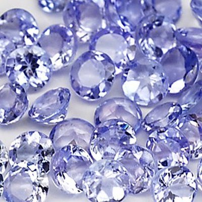 Tanzanite ronde a facettes 2.5x2.5 mm 0.06 carat