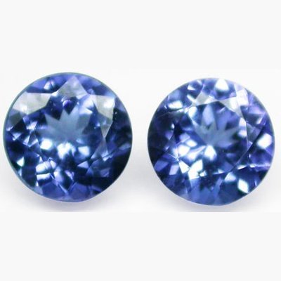 Tanzanite ronde a facettes 5x5 mm 0.50 carat