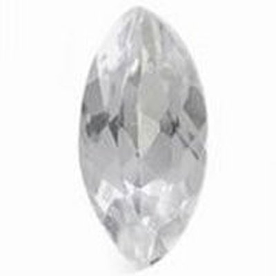 Topaze blanche marquise a facettes 10x5 mm 1.20 carats