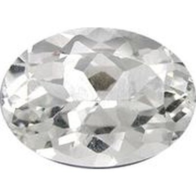 Topaze blanche ovale a facettes 14x10 mm 6.50 carats