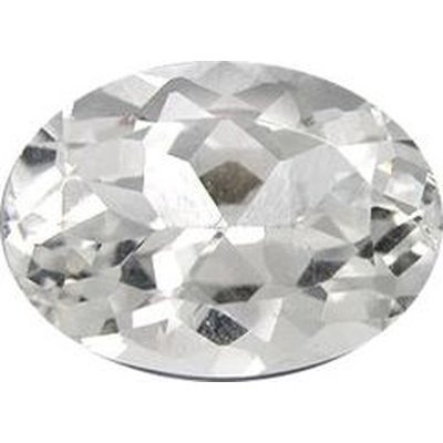 Topaze blanche ovale a facettes 20x15 mm 20.00 carats