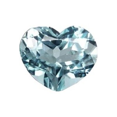 Topaze bleu ciel coeur a facettes 13x13 mm 9.20 carats