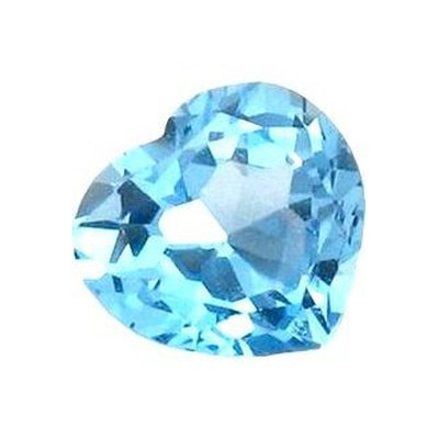 Topaze bleu ciel coeur a facettes 8 mm 2.26 carats