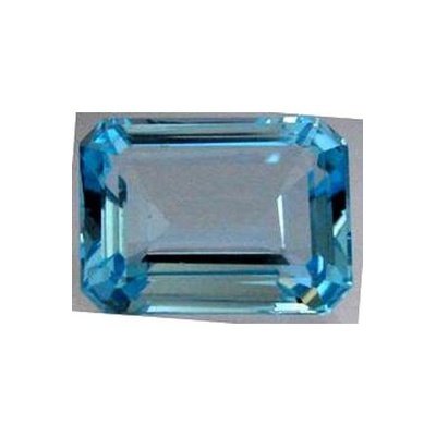Topaze bleu ciel octogonale 18x13 mm 18.00 carats