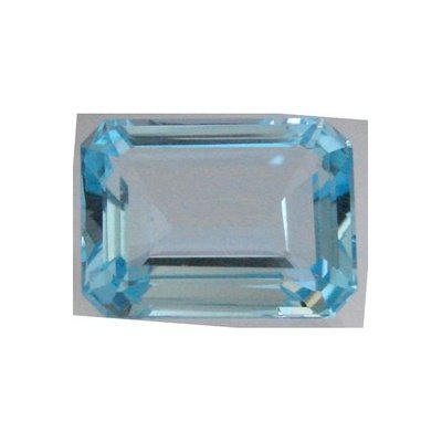 Topaze bleu ciel octogonale 20x15 mm 29.00 carats