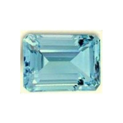 Topaze bleu ciel octogonale 8x6 mm 1.73 carats
