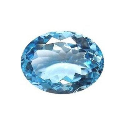 Topaze bleu ciel ovale a facettes 16x12 mm 11.60 carats