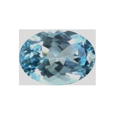 Topaze bleu ciel ovale a facettes 18x13 mm 14.70 carats