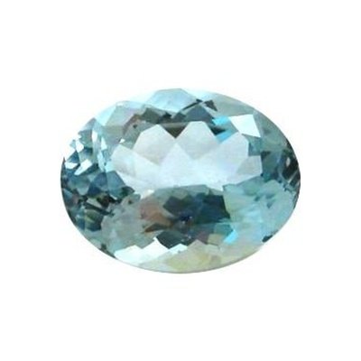 Topaze bleu ciel ovale a facettes 21x16 mm 26.50 carats