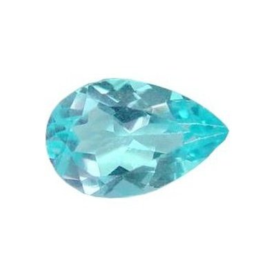 Topaze bleu ciel poire a facettes 6x4 mm 0.50 carats