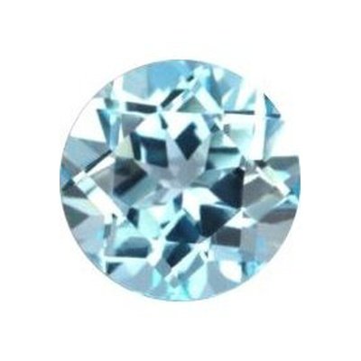 Topaze bleu ciel ronde a facettes 4 mm 0.29 carat