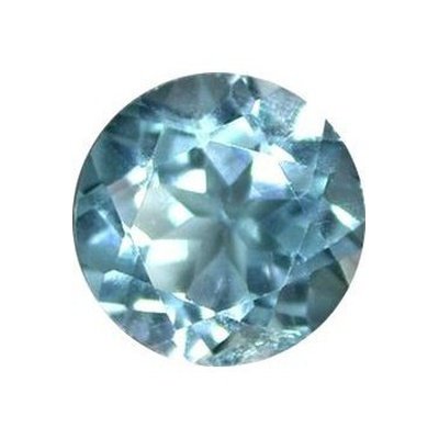 Topaze bleu ciel ronde a facettes 8 mm 2.20 carat