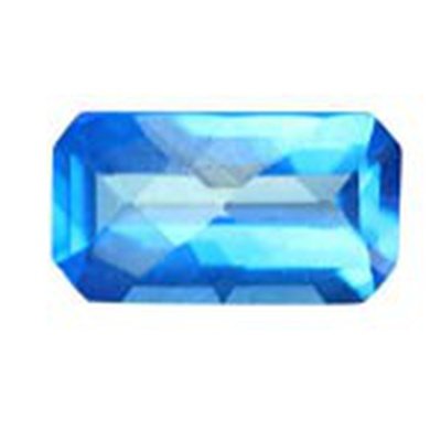Topaze bleu glacier octogonale 10x4 mm 1.23 carats