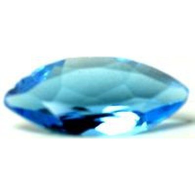 Topaze bleu suisse marquise a facettes 14x7 mm 2.75 carats