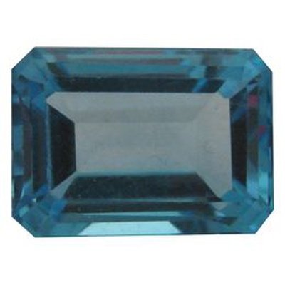 Topaze bleu suisse octogonale 11x9 mm 4.70 carats