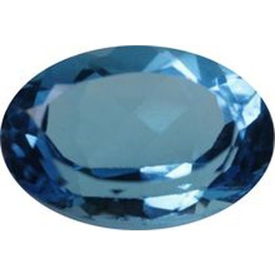 Topaze bleu suisse ovale a facettes 14x10 mm 7.40 carats