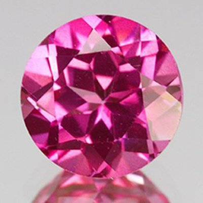 Topaze rose ronde a facettes 10 mm 4.50 carats
