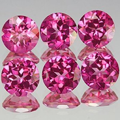 Topaze rose ronde a facettes 4 mm 0.30 carat