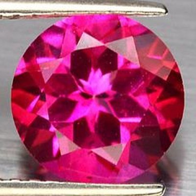 Topaze rose ronde a facettes 8 mm 2.15 carat