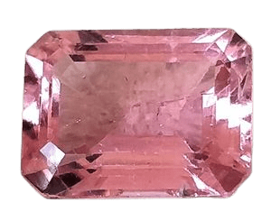 Tourmaline rose ou rubellite octogonale 6x4 mm 0.55 carat