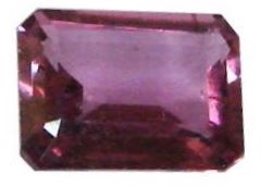 Tourmaline rose ou rubellite octogonale 7x5 mm 0.90 carat