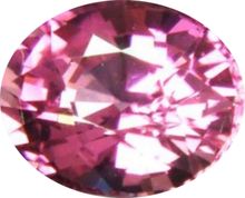 Tourmaline rose ou rubellite ovale a facettes 6x4 mm 0.42 carat