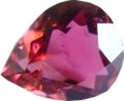 Tourmaline rose ou rubellite poire a facettes 8x6 mm 0.90 carat