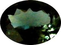 Tourmaline verte ovale a facettes 7x5 mm 0.71 carat