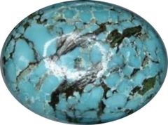 Turquoise taille ovale cabochon 18x13 mm 11.00 carats