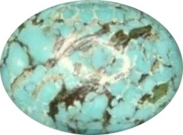 Turquoise taille ovale cabochon 22x16 mm 13.00 carats
