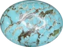 Turquoise taille ovale cabochon 25x18 mm 16.00 carats