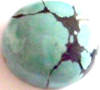 Turquoise taille ronde cabochon 15 mm 8.50 carats