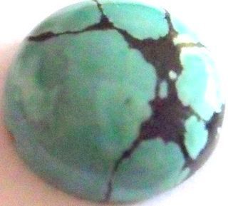 Turquoise taille ronde cabochon 16 mm 10 carats
