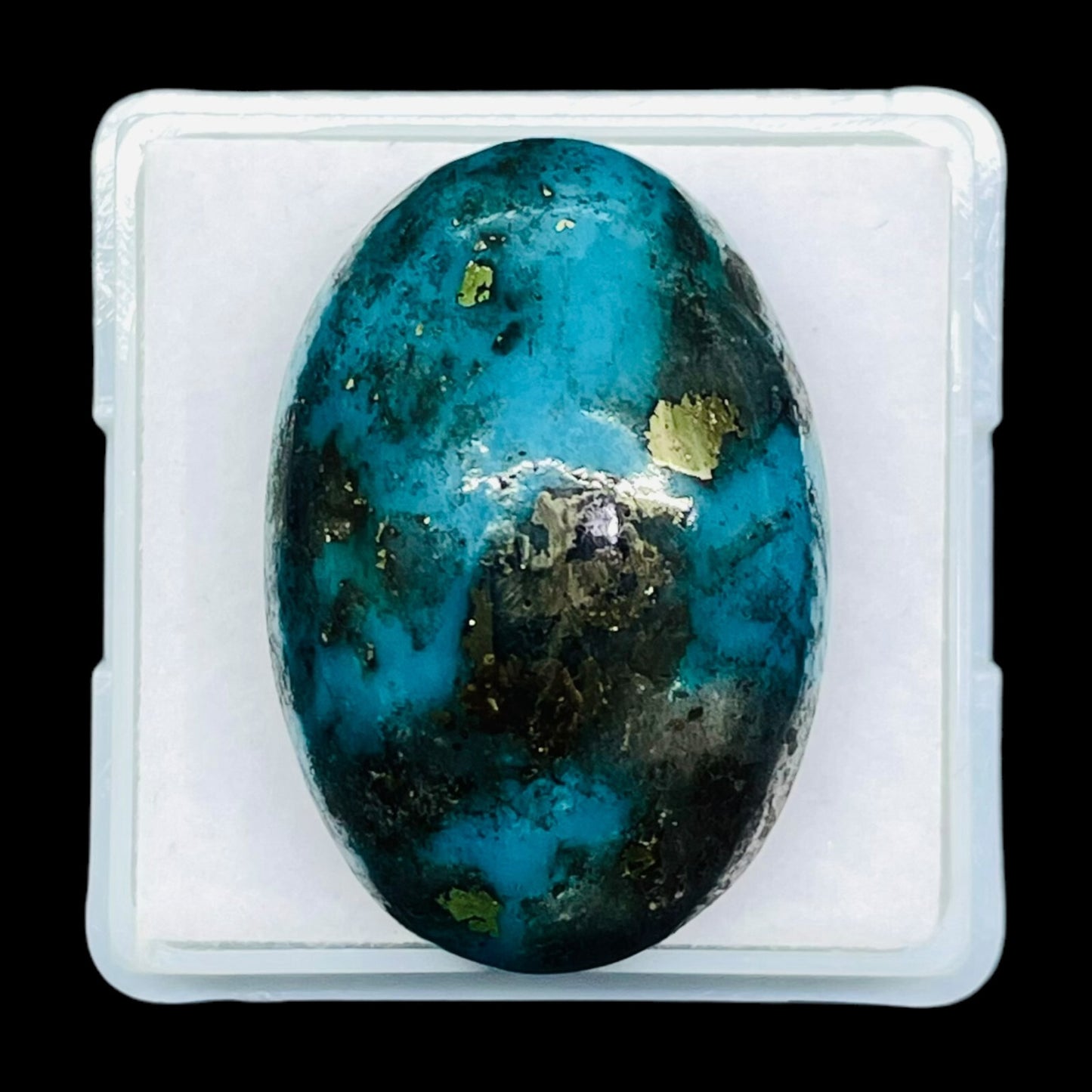 Turquoise naturelle cabochon ovale – 33.30 carats – pierre unique