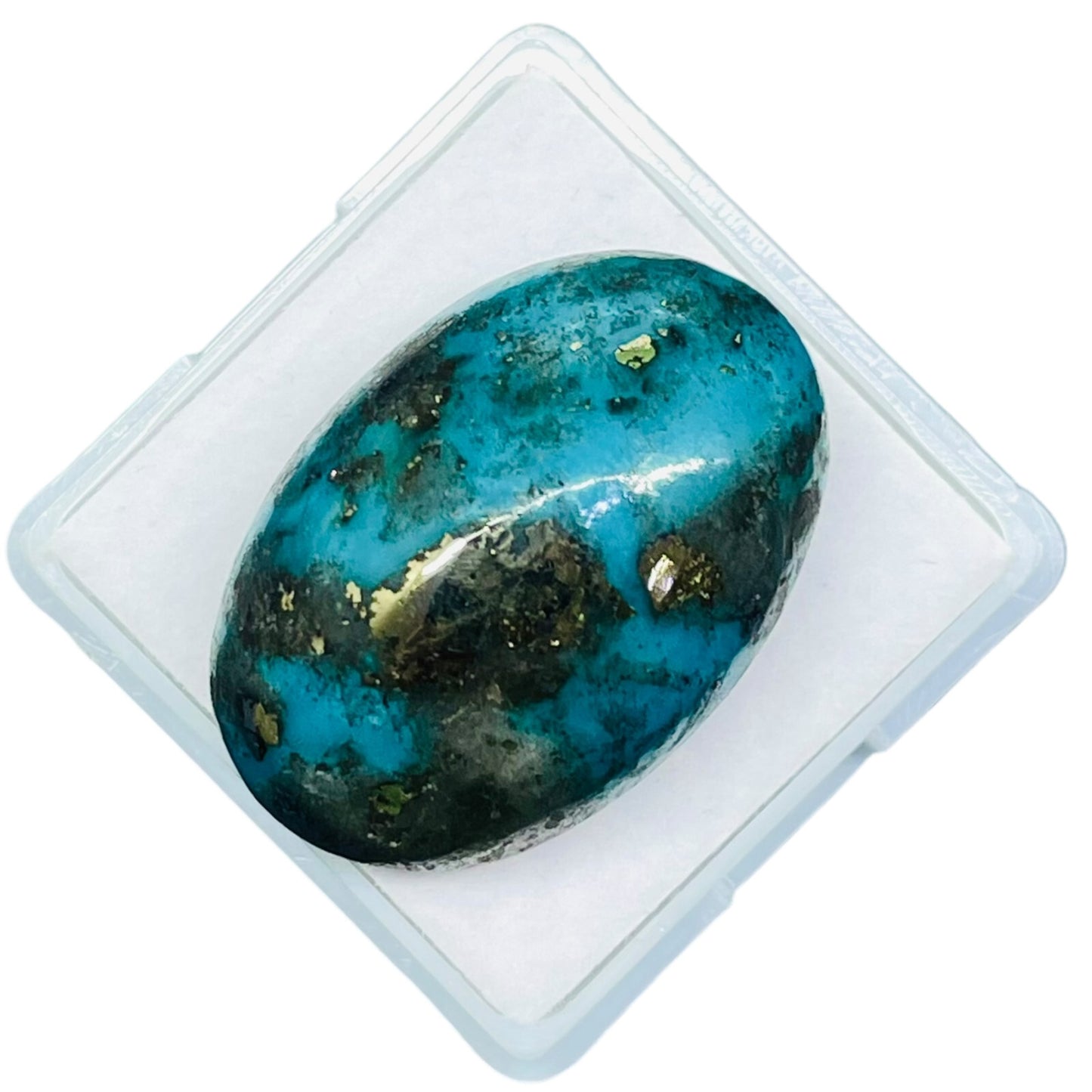 Turquoise naturelle cabochon ovale – 33.30 carats – pierre unique