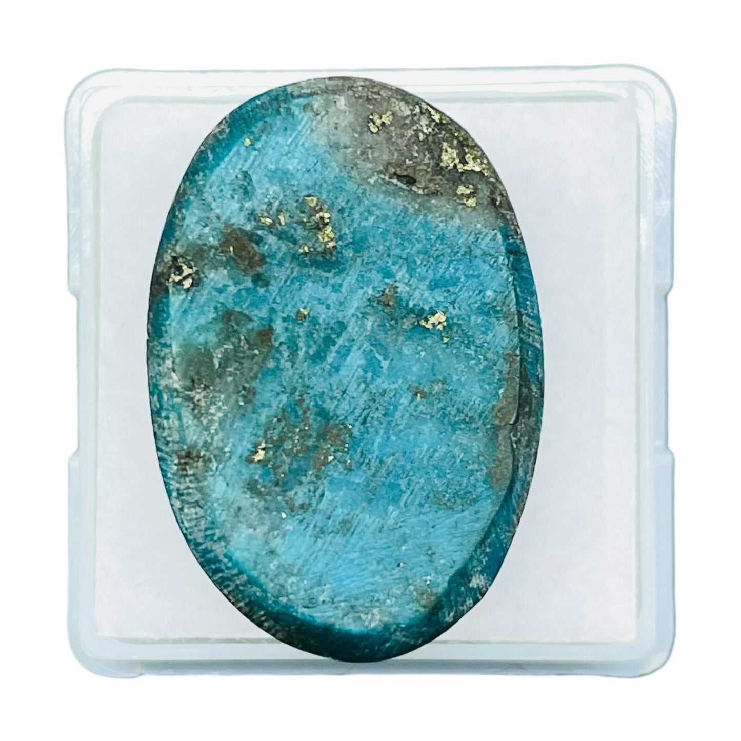 Turquoise naturelle cabochon ovale – 33.30 carats – pierre unique