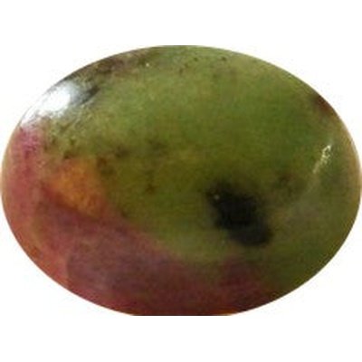 Zoisite naturelle taille ovale cabochon 12x10 mm 4.80 carats