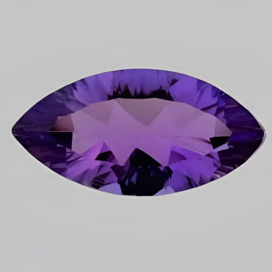 Améthyste de synthèse hydrothermale marquise 14x7 mm 2.90 carats