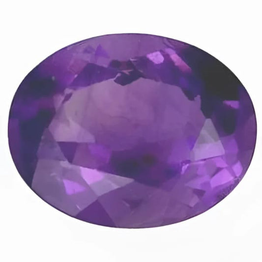 Améthyste de synthèse hydrothermale ovale 14x10 mm 6 carats