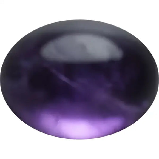 Améthyste naturelle ovale cabochon 8x6 mm 1.35 carats