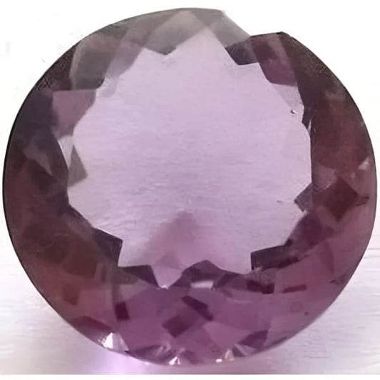 Améthyste ronde a facettes 11.98x11.97x5.87 mm 4.73 carats avec certificat