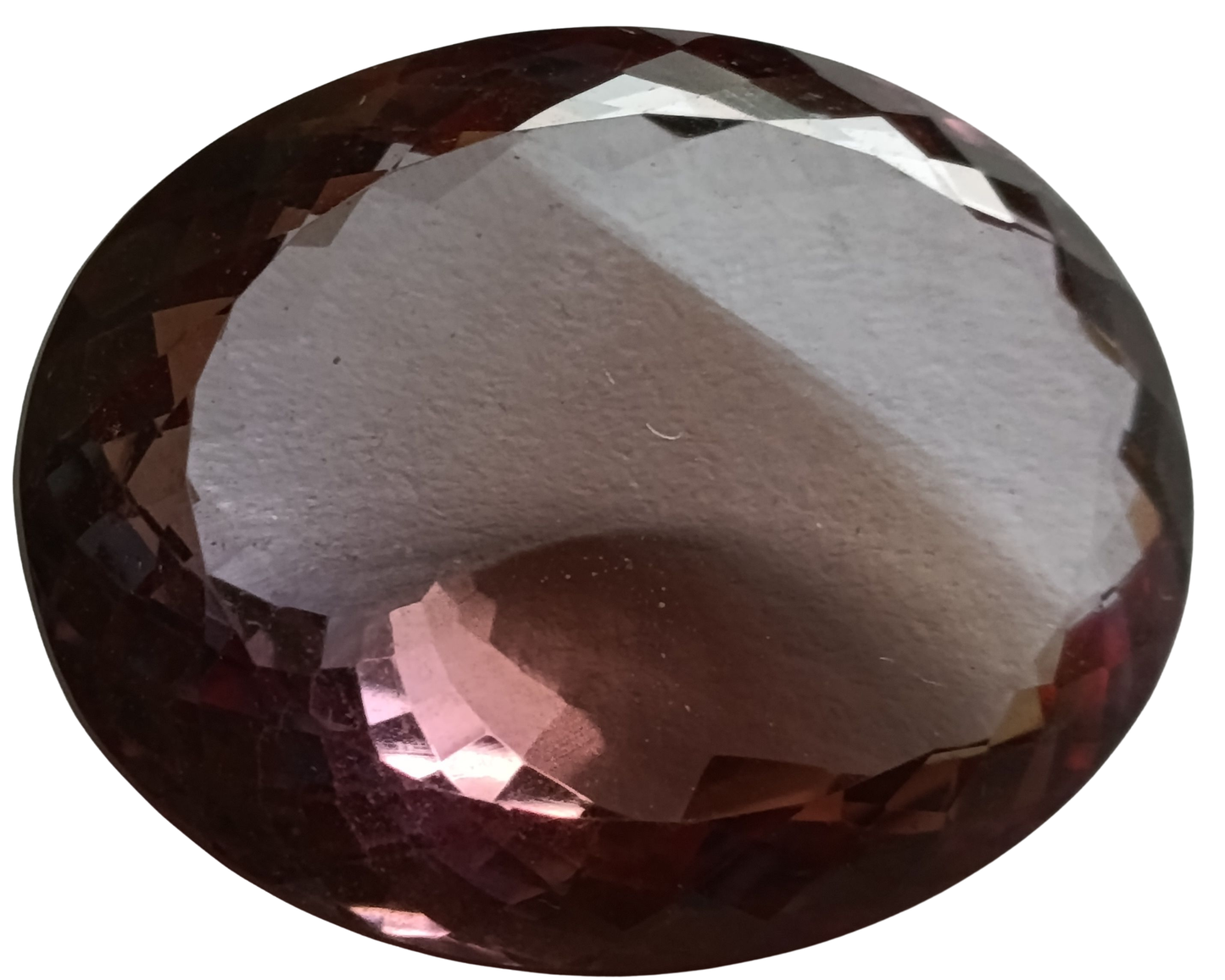 Ametrine ovale a facettes 31x25x12 mm 60.75 Carats Avec certificat