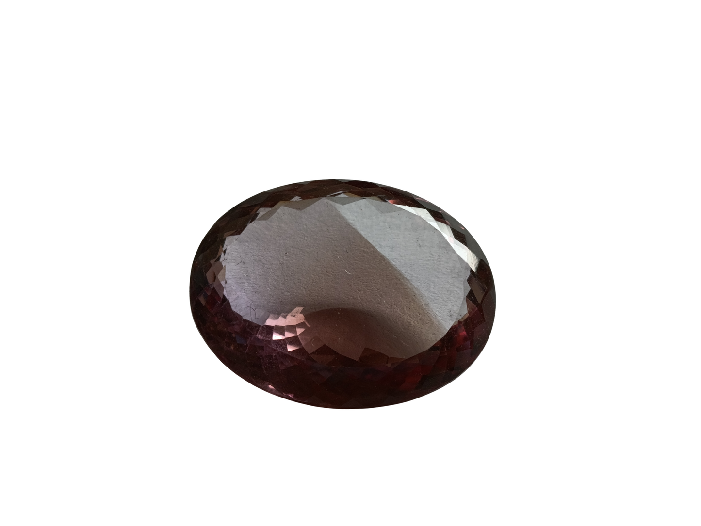 Ametrine ovale a facettes 31x25x12 mm 60.75 Carats Avec certificat