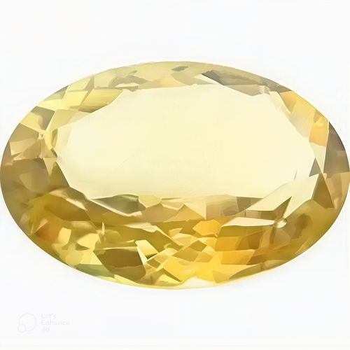 Citrine naturelle  ovale a facettes 16x12 mm  6.35 carats